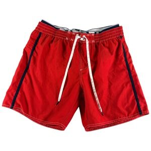 Diesel Swim Trunks Board Shorts Mens Large Red Heritage Premium Lined Drawstring